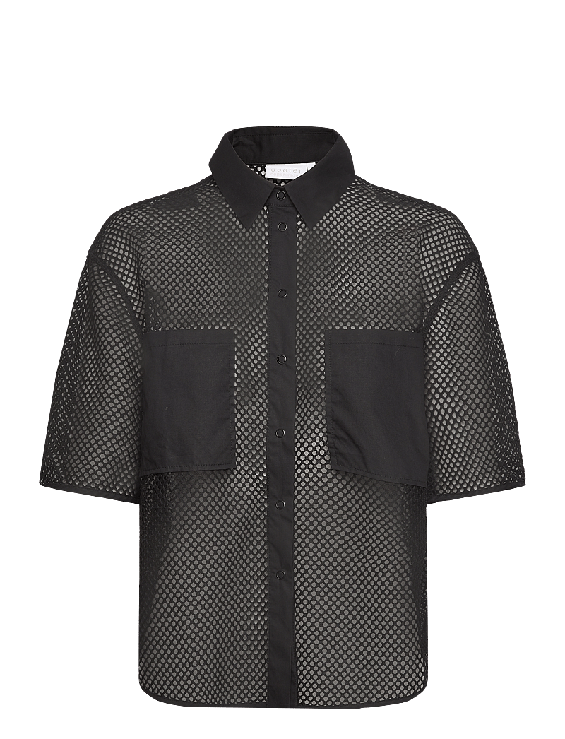 Coster Copenhagen - Mesh shirt - kurzärmlige hemden - black - 0