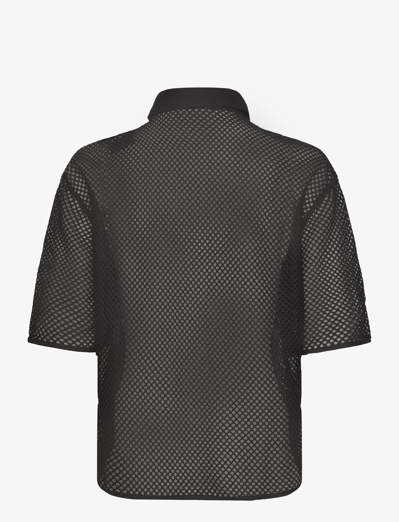 Coster Copenhagen - Mesh shirt - kortærmede skjorter - black - 1