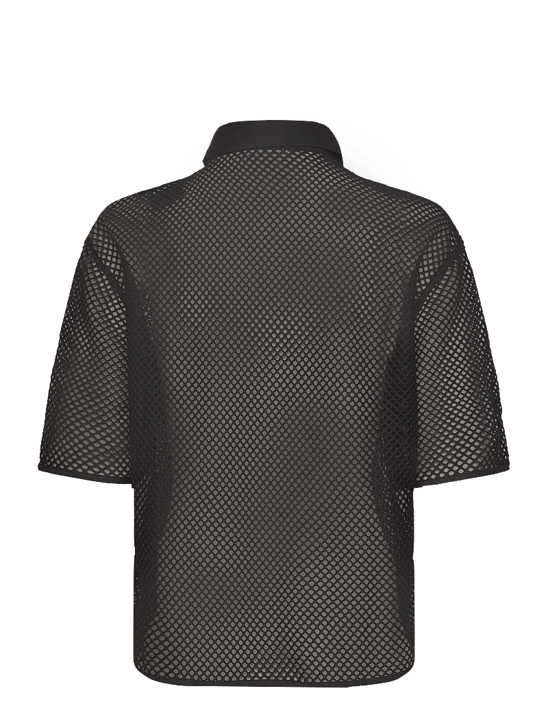Coster Copenhagen - Mesh shirt - kurzärmlige hemden - black - 1