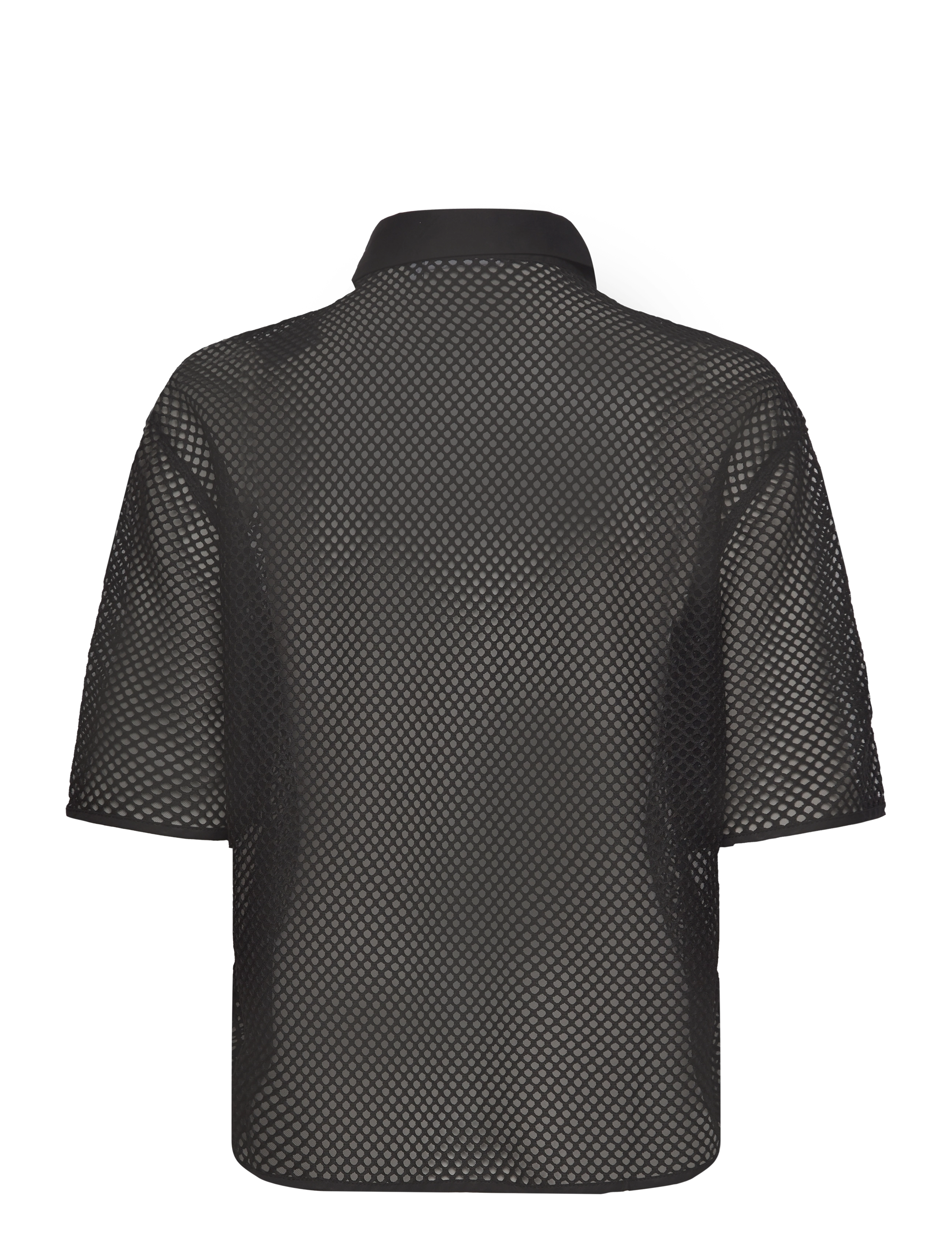 Coster Copenhagen - Mesh shirt - kortærmede skjorter - black - 1