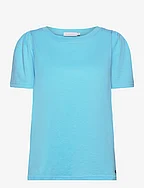 T-shirt with pleats - COASTAL BLUE