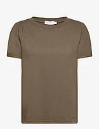 T-shirt with pleats - FALL LEAVES