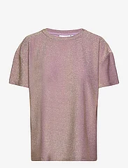Coster Copenhagen - Shimmer tee in lurex jersey - t-shirts - brown shimmer - 0