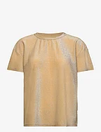 Shimmer tee in lurex jersey - GOLD SHIMMER