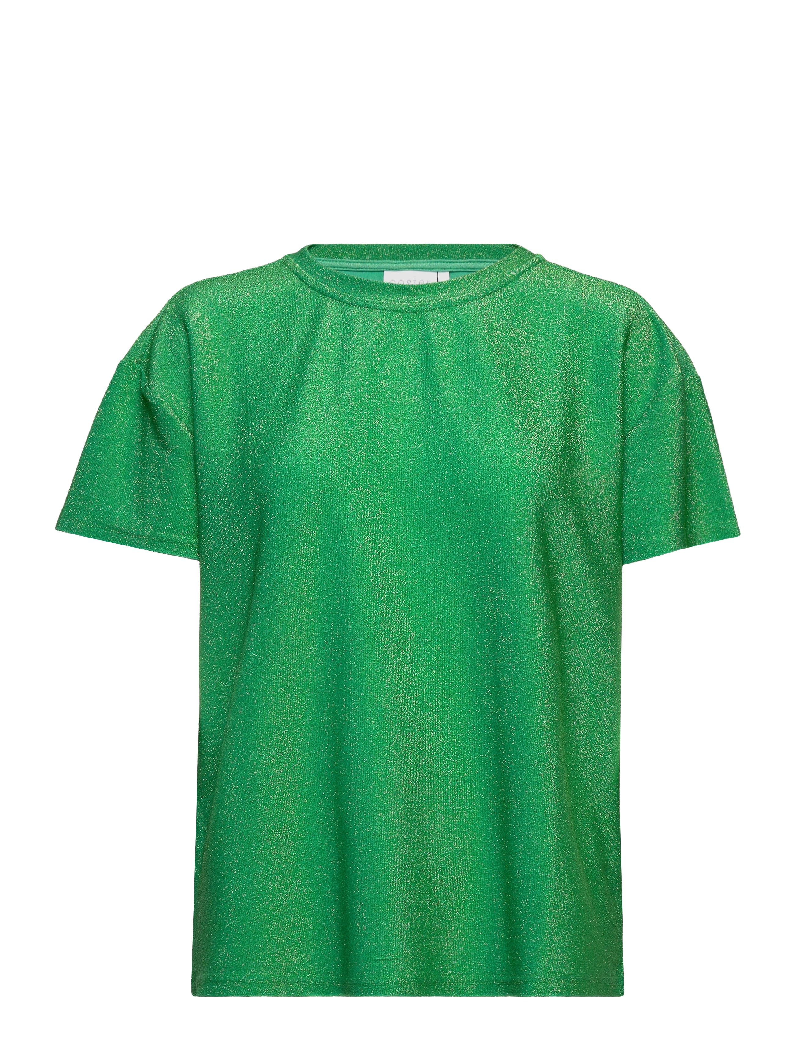 COSTER COPENHAGEN Shimmer Tee In Lurex Jersey Grün - S - Damen