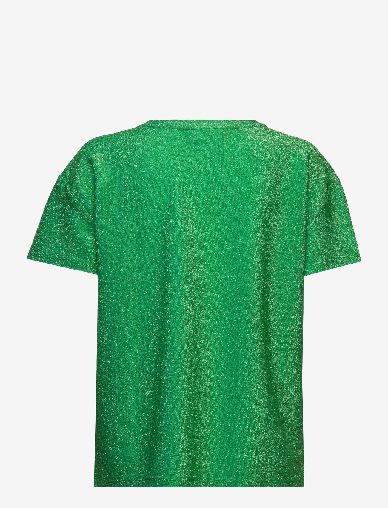 Coster Copenhagen - Shimmer tee in lurex jersey - efterårstøj - green shimmer - 1