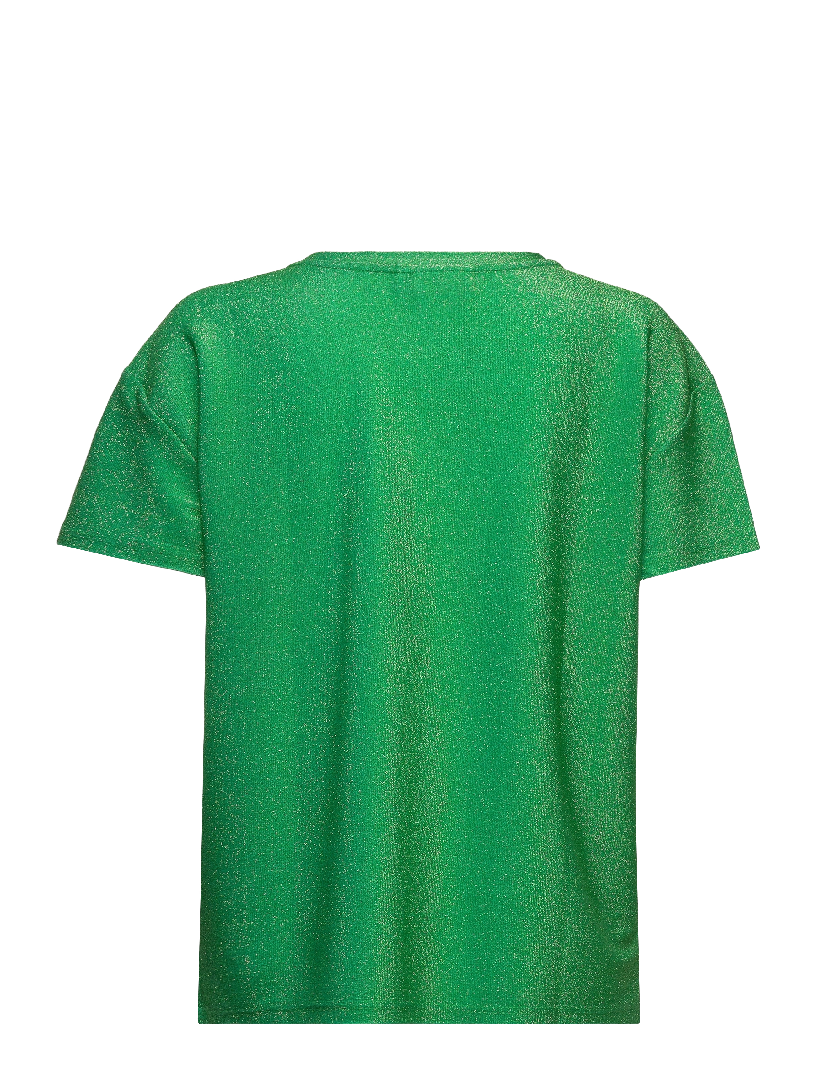Coster Copenhagen - Shimmer tee in lurex jersey - t-shirts - green shimmer - 1