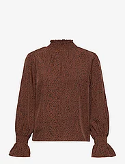Coster Copenhagen - Smock blouse - pitkähihaiset puserot - dark leo print - 0