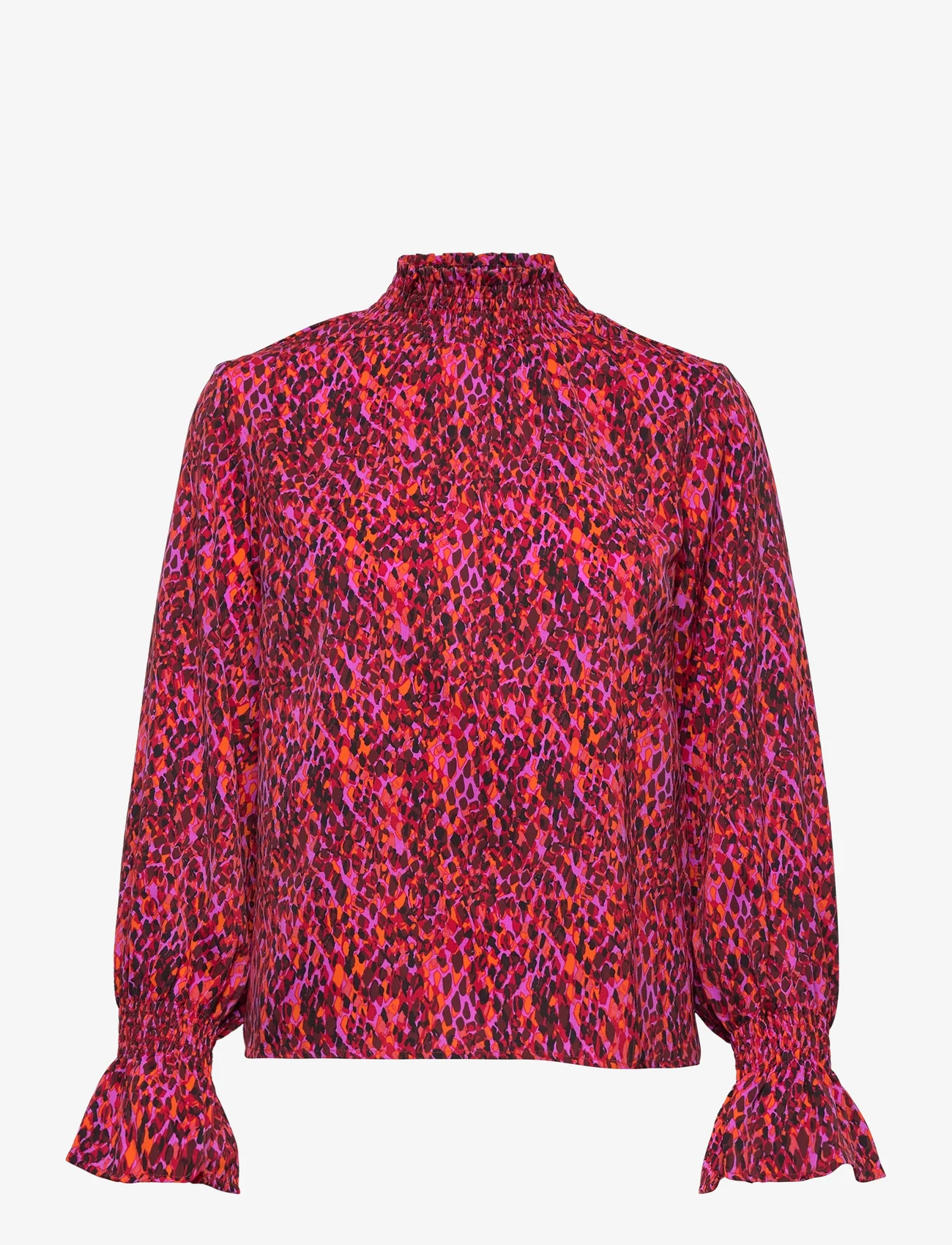 Coster Copenhagen - Smock blouse - blūzes ar garām piedurknēm - japanese waves red - 0