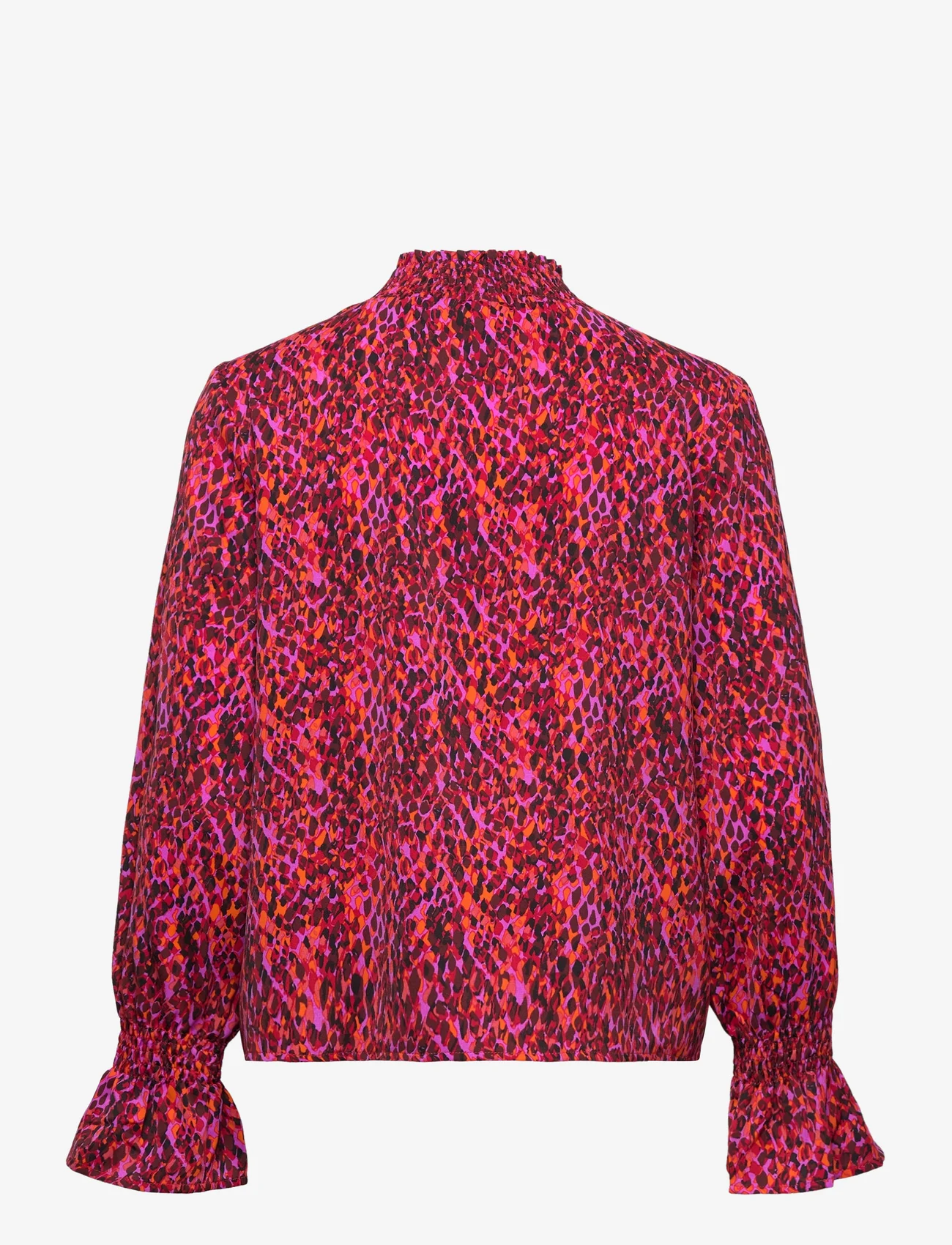 Coster Copenhagen - Smock blouse - blūzes ar garām piedurknēm - japanese waves red - 1