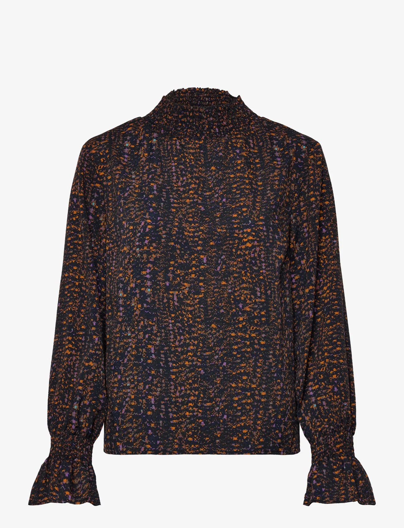Coster Copenhagen - Smock blouse - blūzes ar garām piedurknēm - splash print black - 0