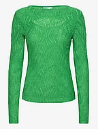 Long sleeve t-shirt with structure - LEAF GREEN