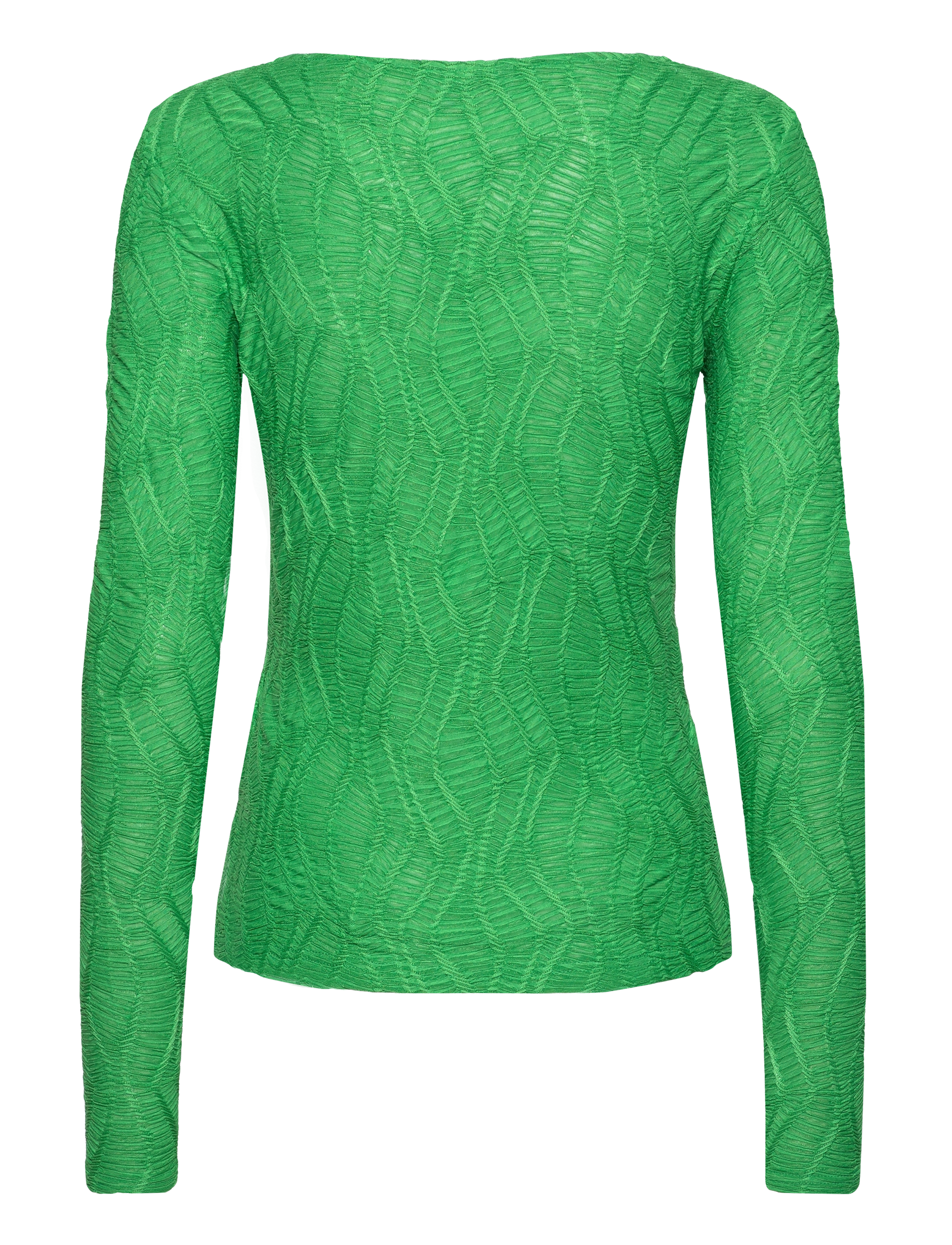 Coster Copenhagen - Long sleeve t-shirt with structure - long-sleeved tops - leaf green - 1
