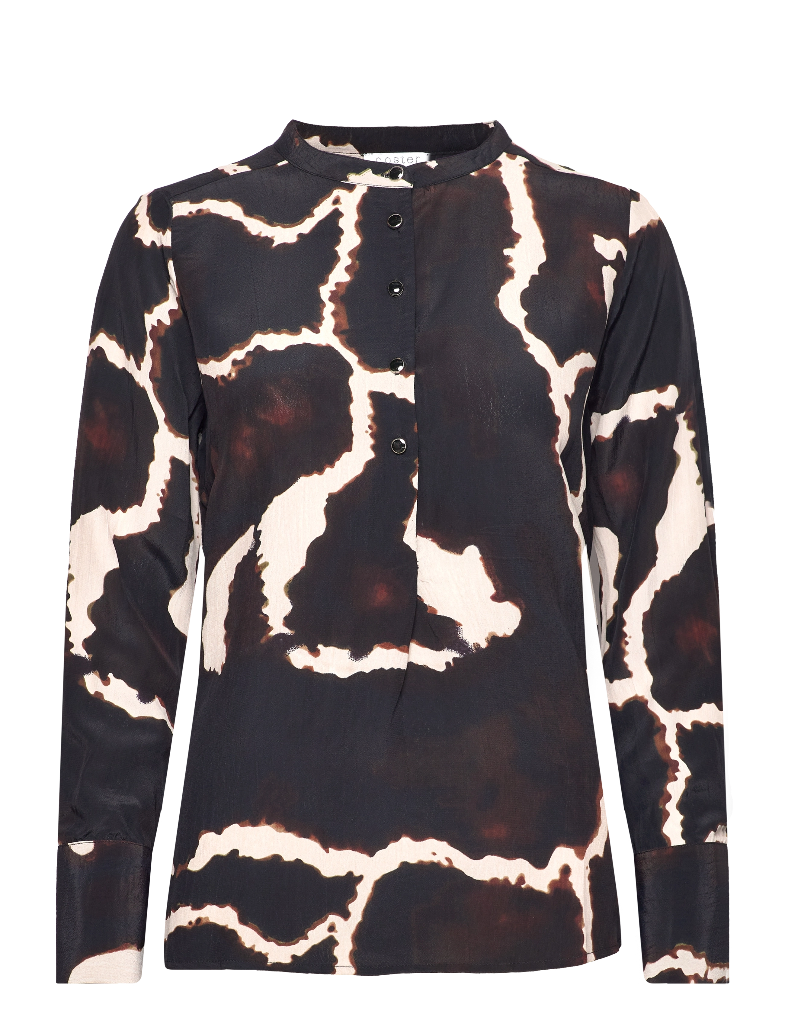 Coster Copenhagen Shirt In Night Clouds Print, 34, Shirts, Schwarz - Long-sleeved, Frauen