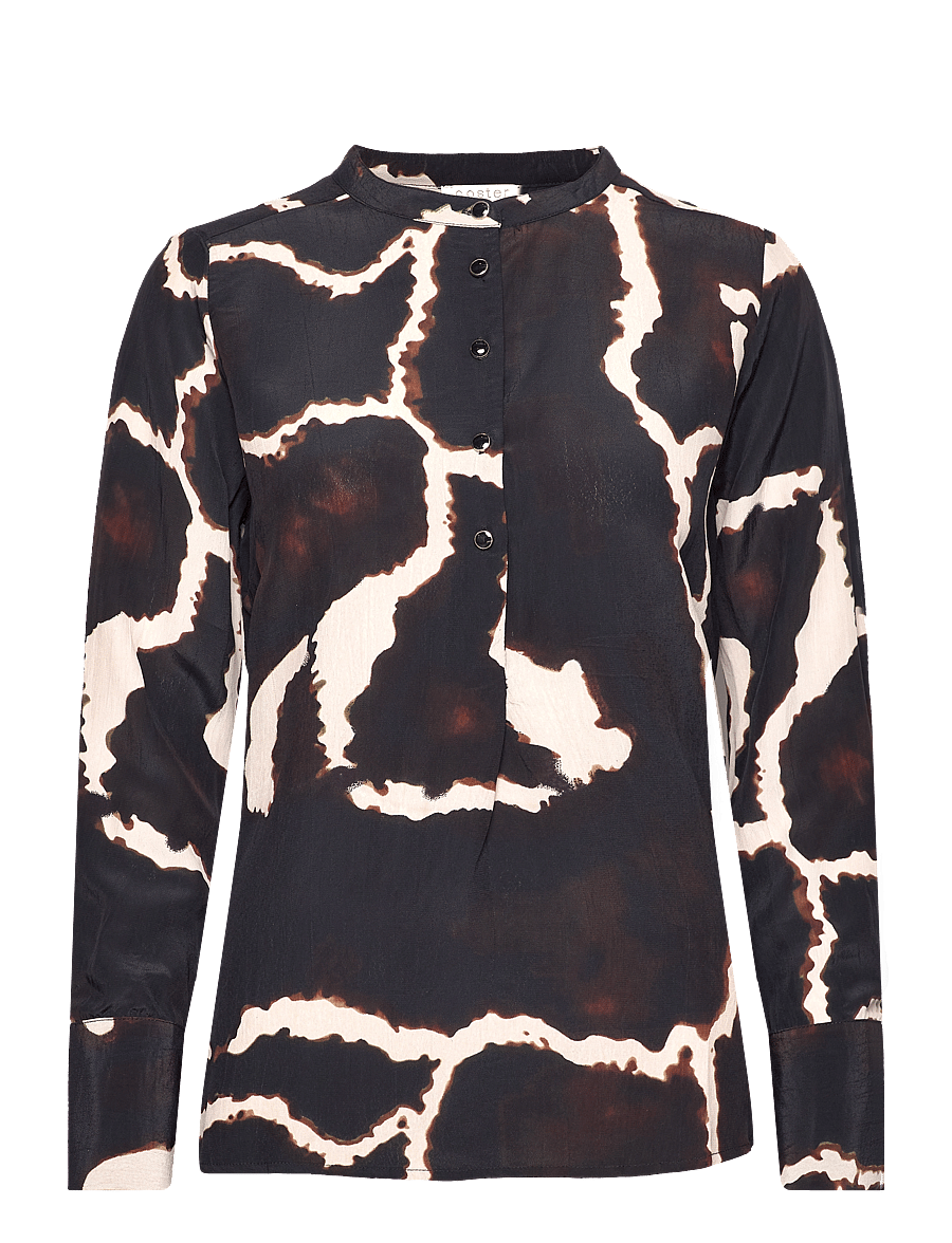 Coster Copenhagen - Shirt in Night clouds print - pikkade varrukatega särgid - night clouds print - 0