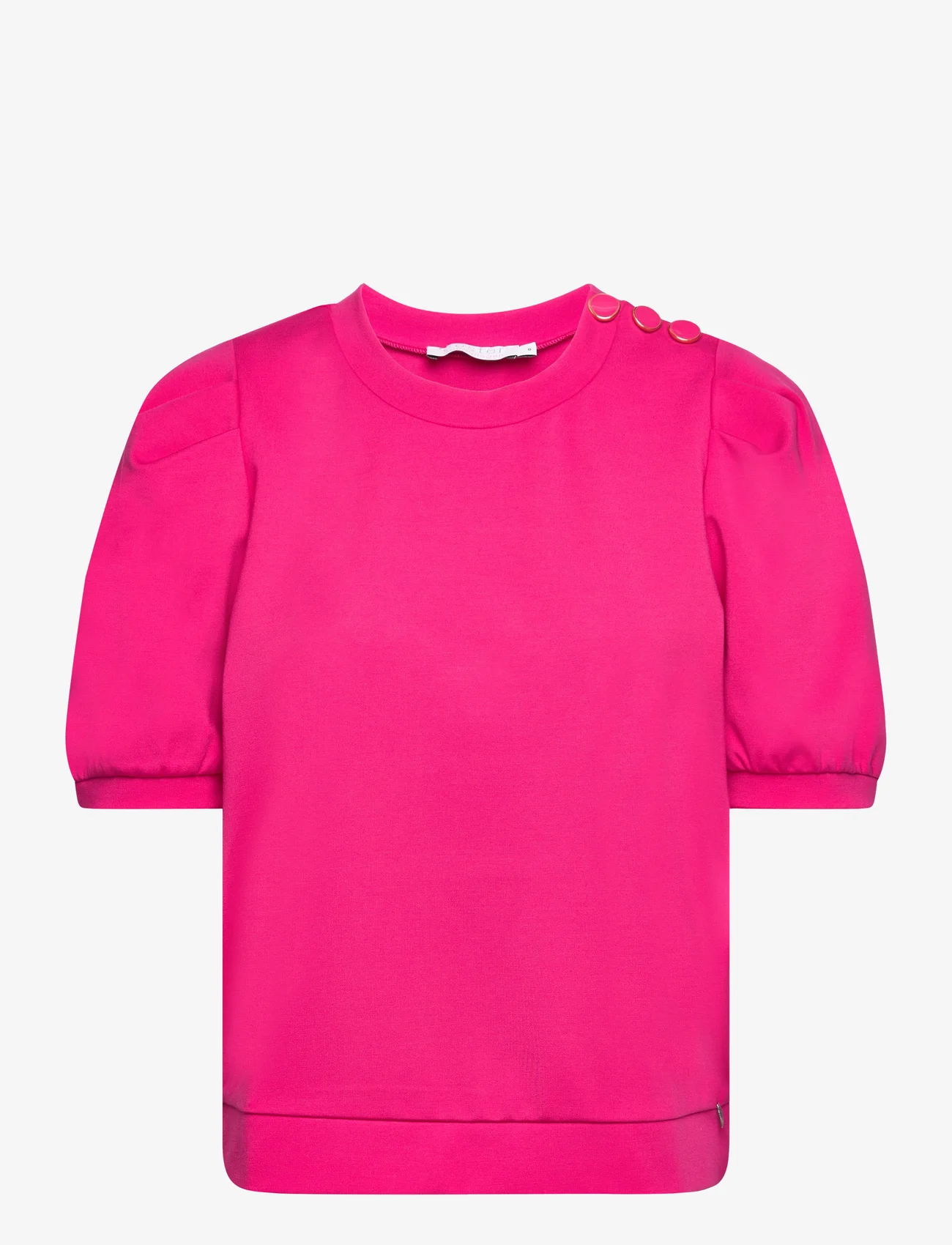 Coster Copenhagen - Sweat shirt with pleats - t-skjorter - bright sunrise - 0