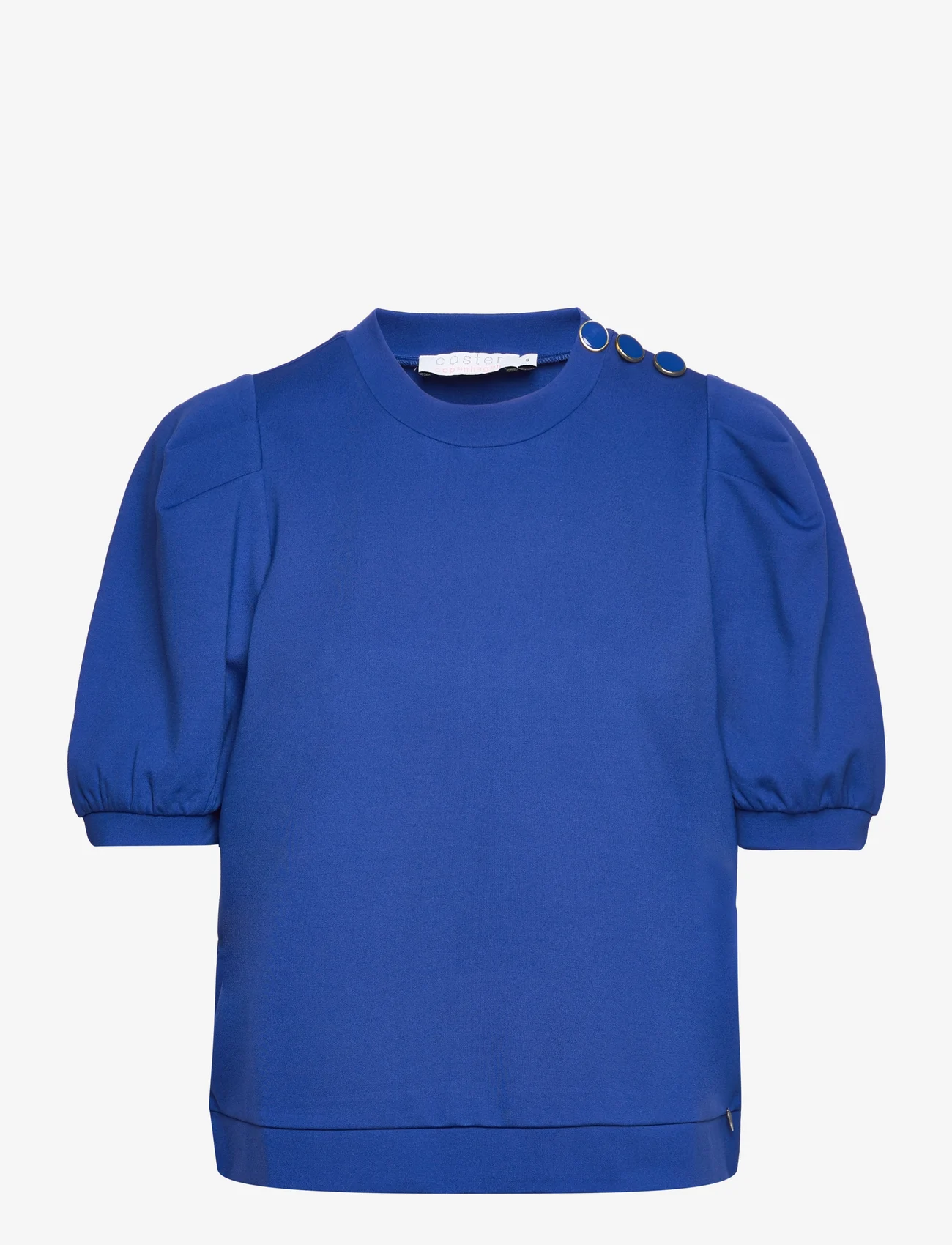 Coster Copenhagen - Sweat shirt with pleats - t-shirts - electric ocean - 0