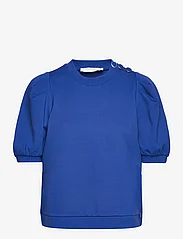 Coster Copenhagen - Sweat shirt with pleats - t-skjorter - electric ocean - 0