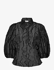 Coster Copenhagen - Top with wide sleeves - blouses korte mouwen - black - 0