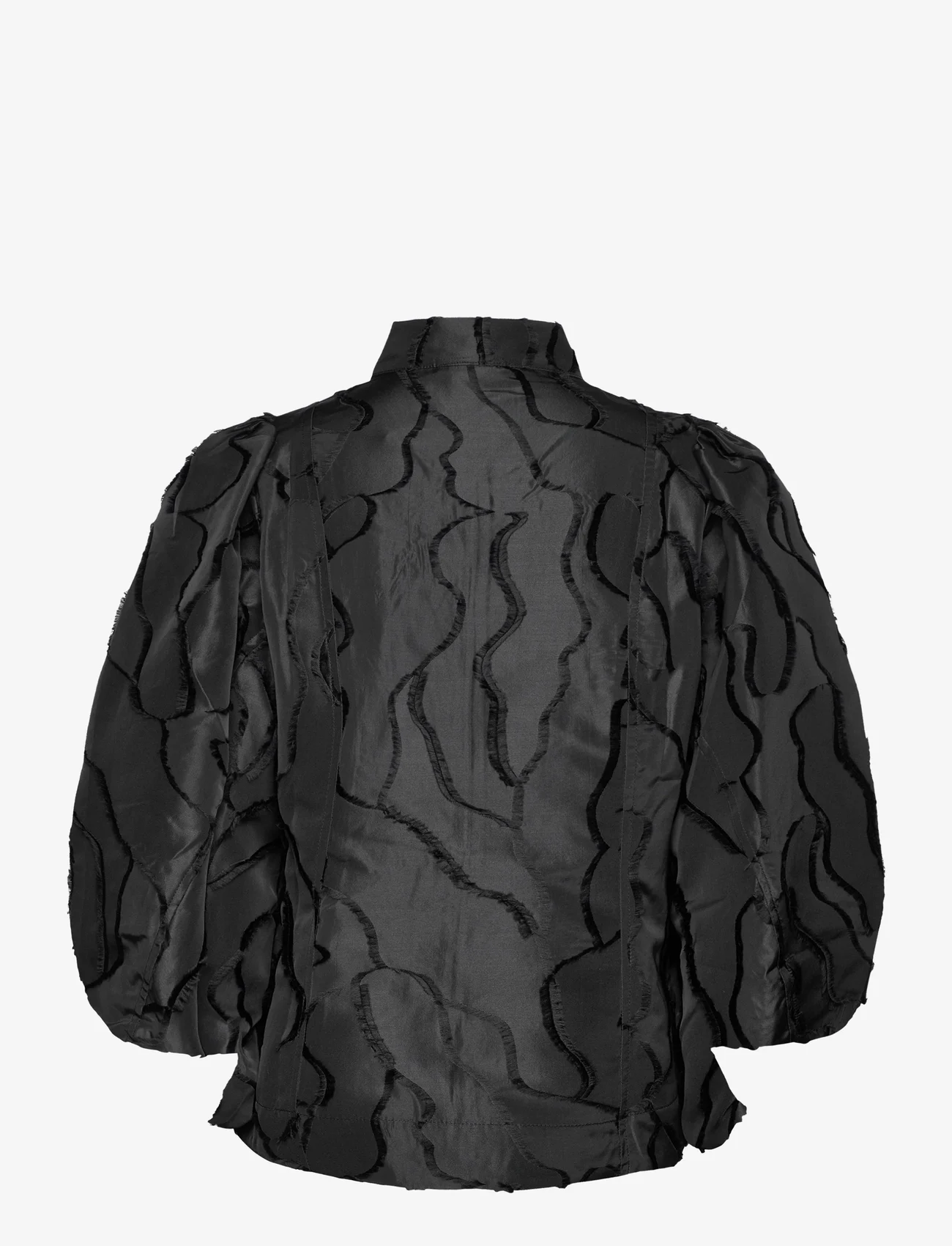 Coster Copenhagen - Top with wide sleeves - blouses korte mouwen - black - 1