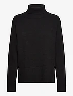 Sweater with high neck - BLACK