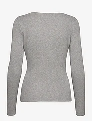 Coster Copenhagen - Knit with heart shape neck - strikkegensere - dark grey melange - 1