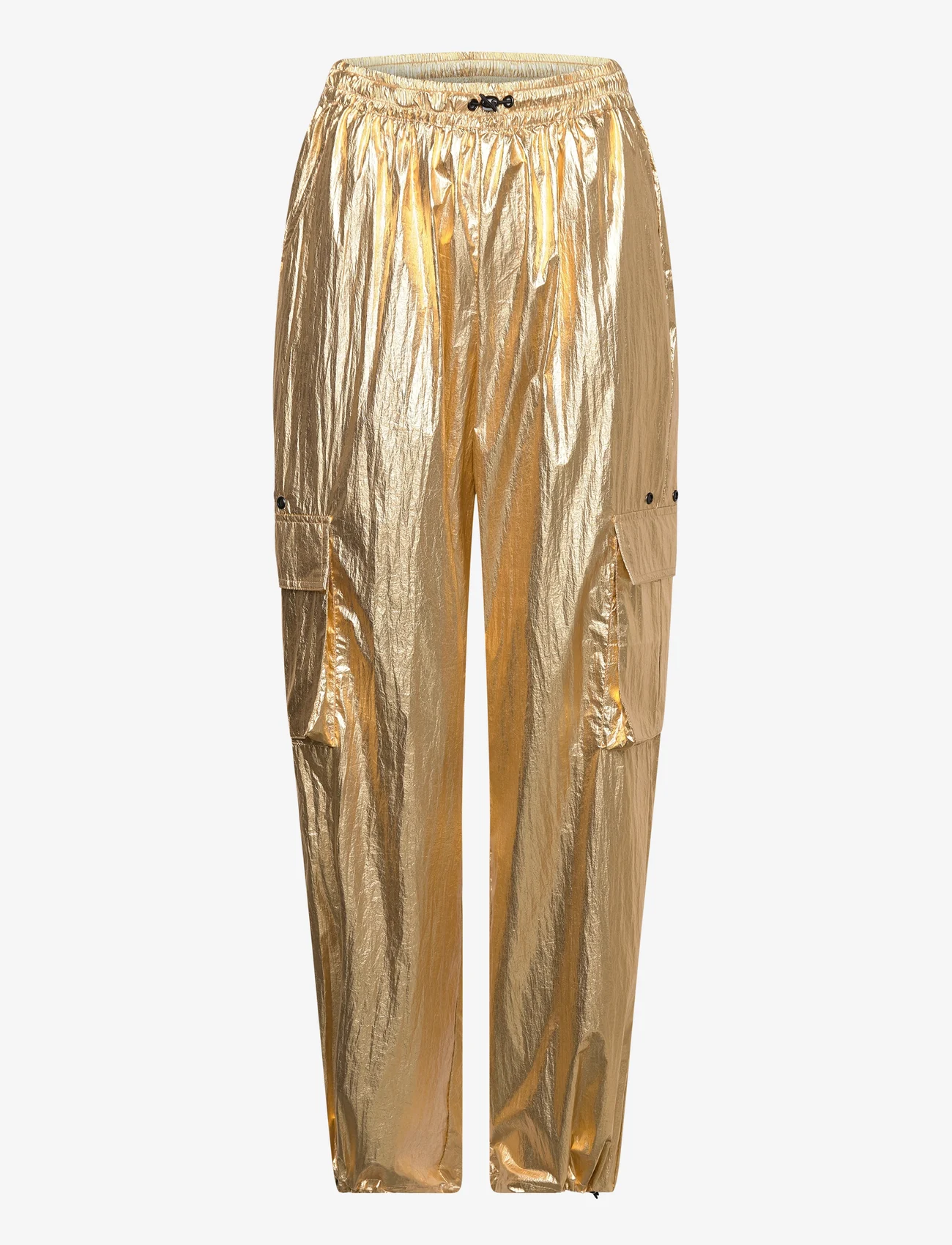 Coster Copenhagen - Metallic cargo pants - Sille fit - cargo bikses - metallic gold - 0