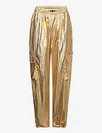 Metallic cargo pants - Sille fit - METALLIC GOLD