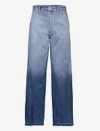 Jeans with wide legs and press fold - Petra fit - DENIM FADE