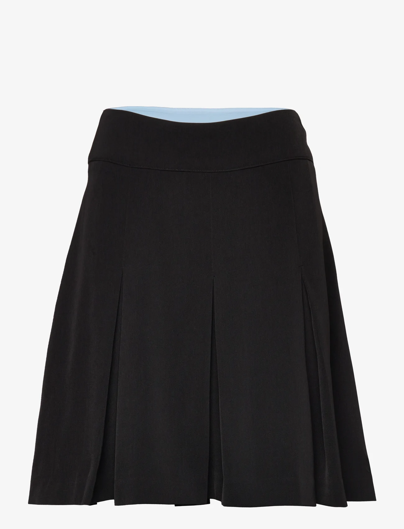 Coster Copenhagen - Pleated mini skirt - korte skjørt - black - 0