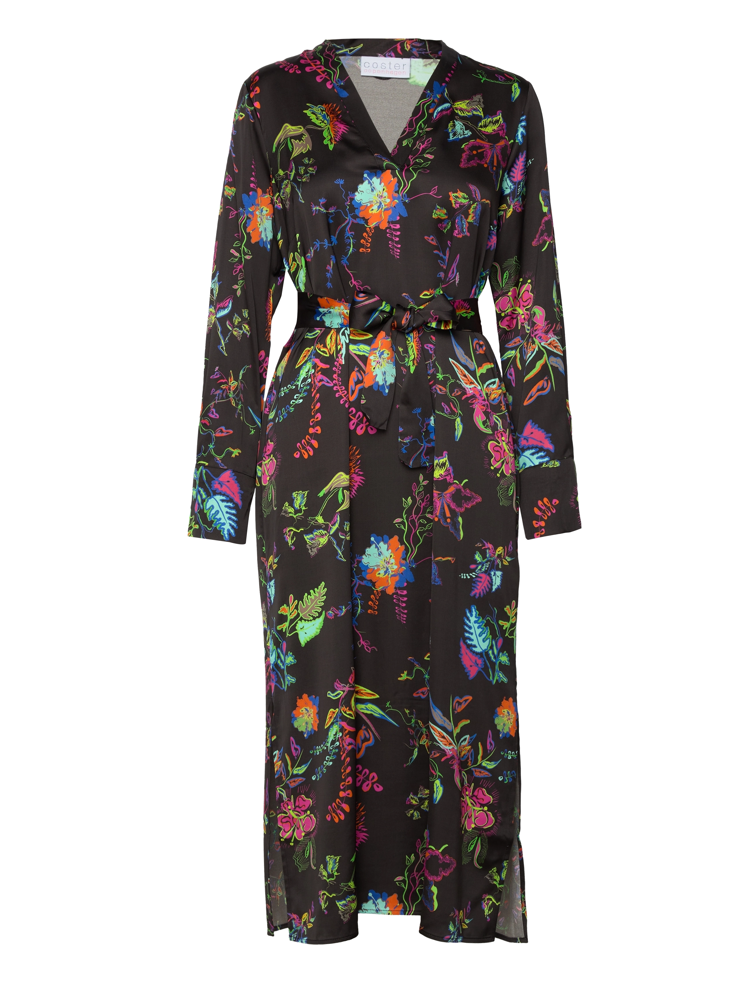 COSTER COPENHAGEN Kleid In Glow Print Schwarz - 36 - Damen