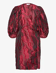 Coster Copenhagen - Wrap dress with balloon sleeves - festtøj til outletpriser - red - 0