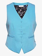 Short tailored vest - COOL BLUE