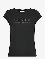 Coster Copenhagen - T-shirt with Coster logo in studs - - marškinėliai - black - 0