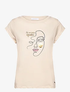 T-shirt with face print - Cap sleev, Coster Copenhagen