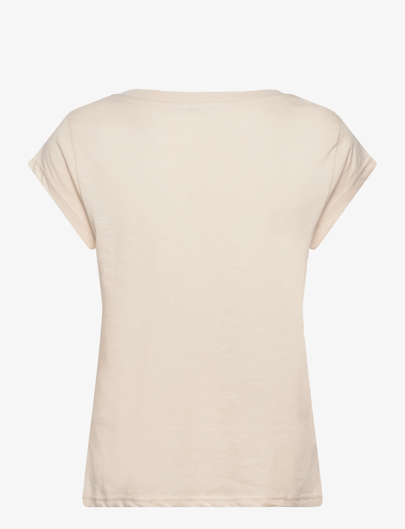 Coster Copenhagen - T-shirt with face print - Cap sleev - marškinėliai - creme - 1