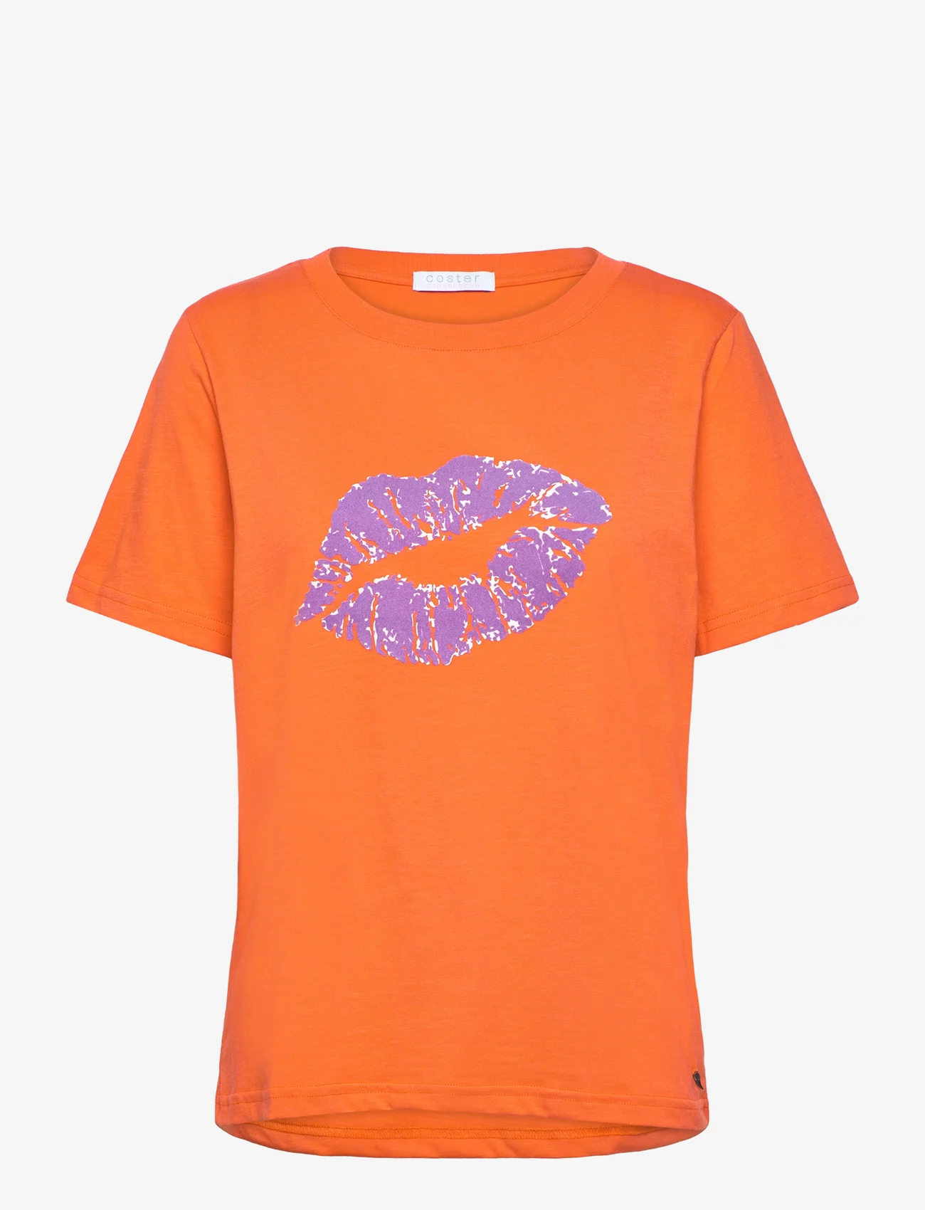 Coster Copenhagen - T-shirt with kissing lips - Mid sle - laveste priser - mandarin - 0
