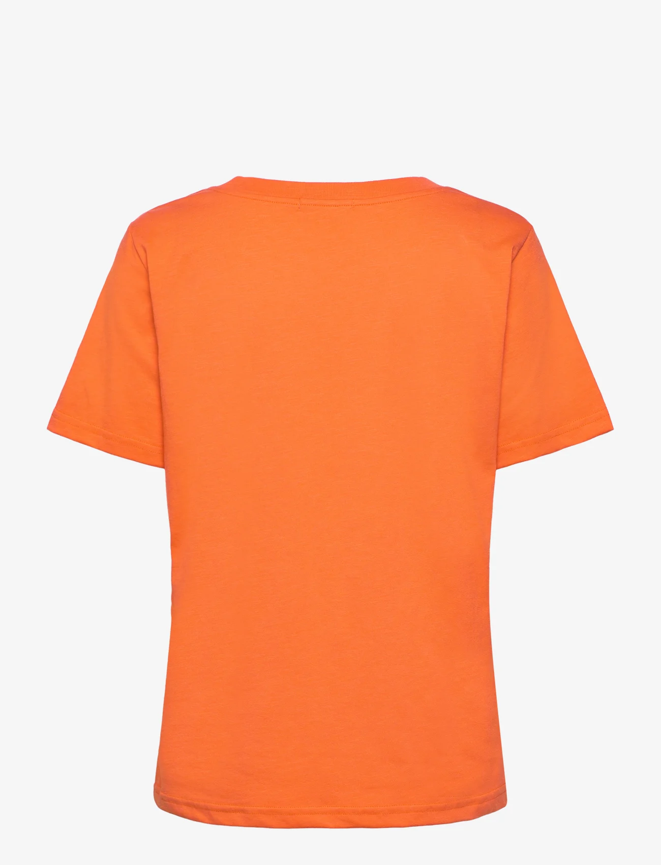 Coster Copenhagen - T-shirt with kissing lips - Mid sle - t-shirts - mandarin - 1