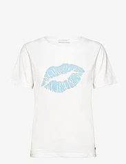 Coster Copenhagen - T-shirt with kissing lips - Mid sle - t-shirts - white - 0