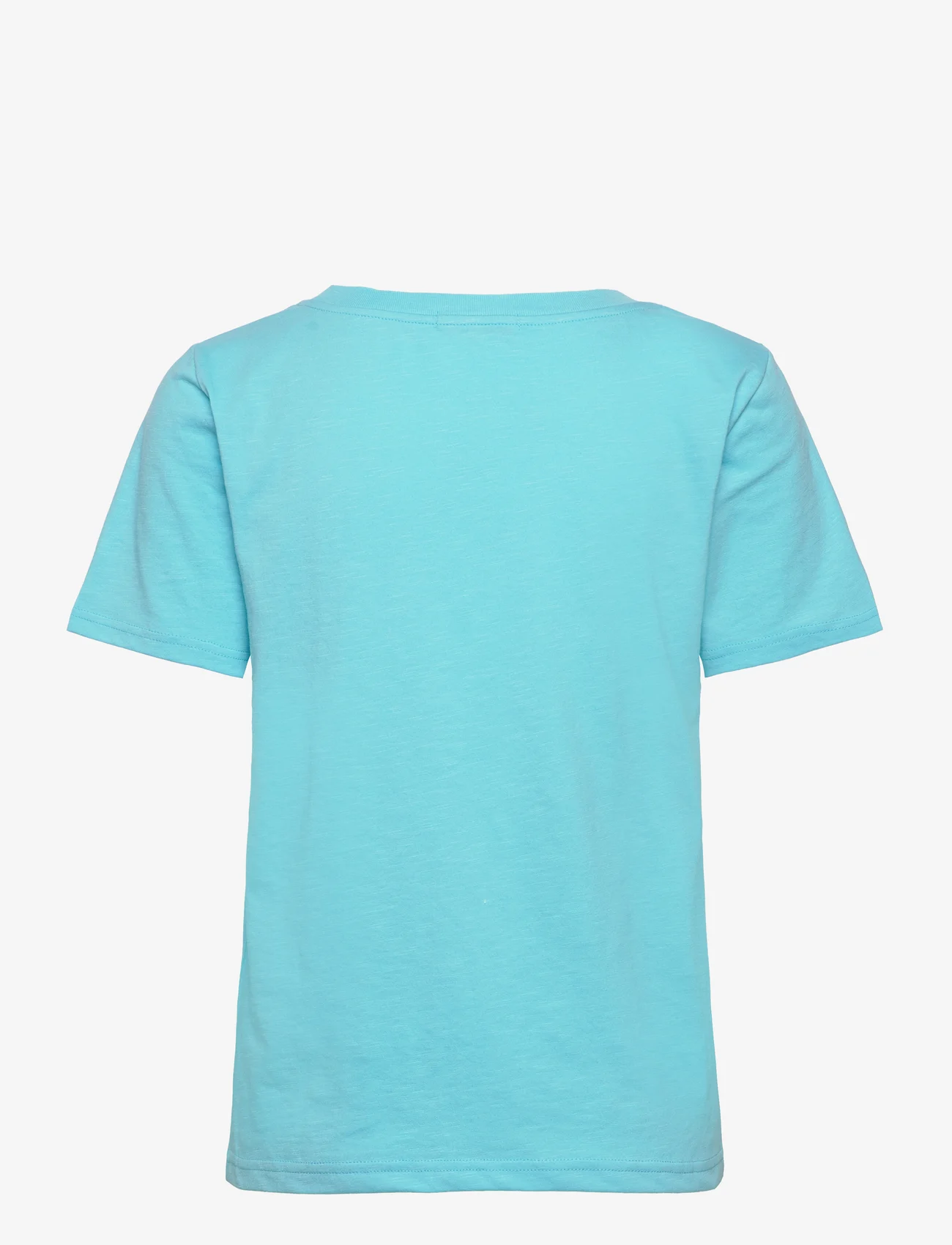 Coster Copenhagen - T-shirt with paint mix - Mid sleeve - t-särgid - aqua blue - 1