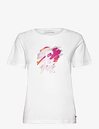 T-shirt with paint mix - Mid sleeve - WHITE