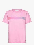 T-shirt with gradient stripe - Mid - BABY PINK
