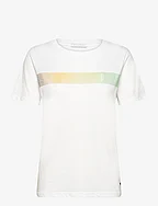 T-shirt with gradient stripe - Mid - WHITE