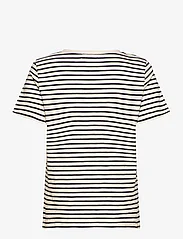 Coster Copenhagen - T-shirt with stripes - Mid sleeve - t-särgid - creme/black stripe - 1