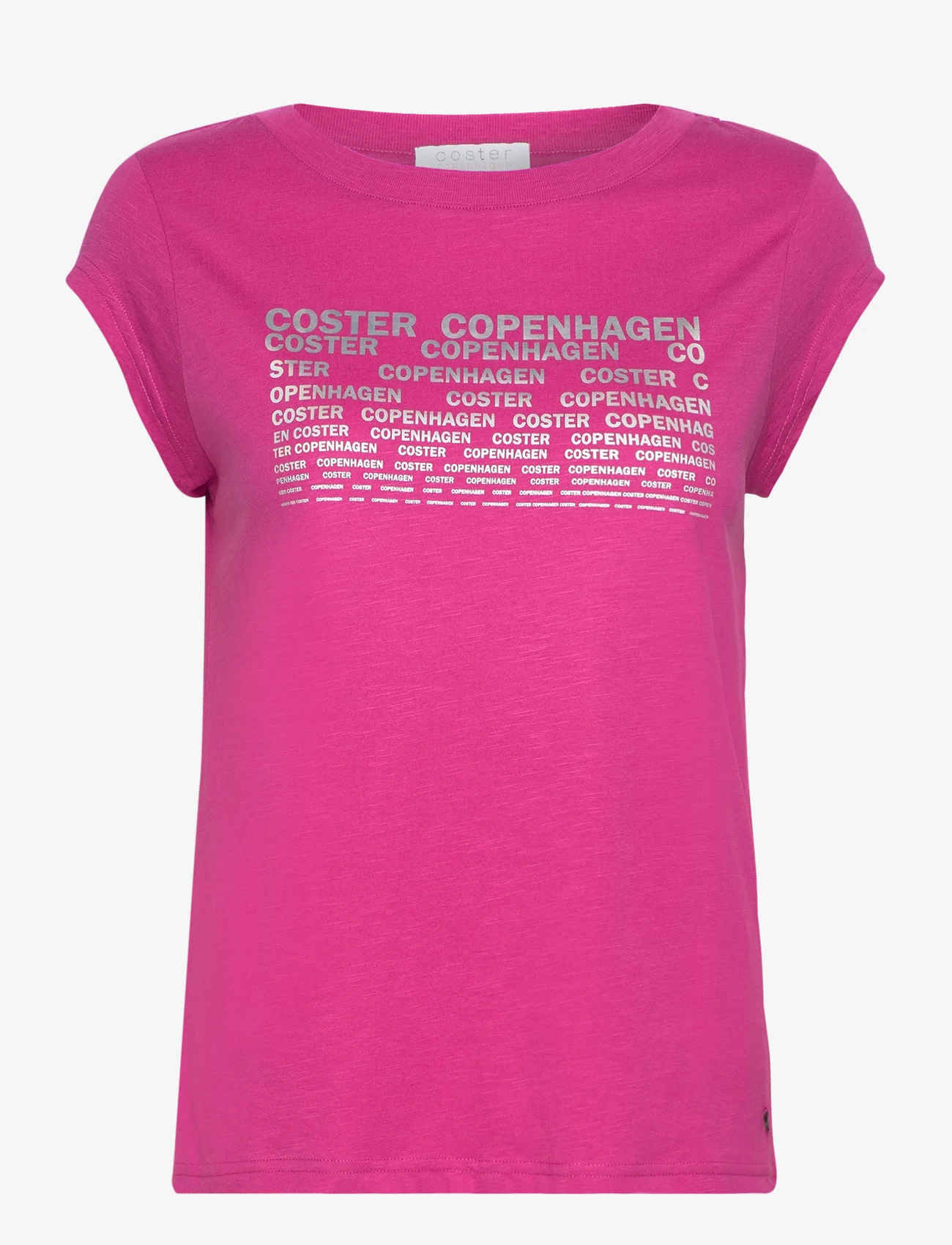 Coster Copenhagen - T-shirt with Coster print - Cap sle - t-shirts - berry - 0