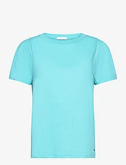 Coster Copenhagen - T-shirt with pleats - t-skjorter - aqua blue - 0