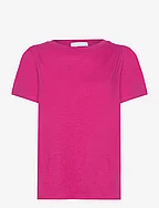 T-shirt with pleats - BERRY
