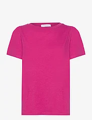 Coster Copenhagen - T-shirt with pleats - t-skjorter - berry - 0