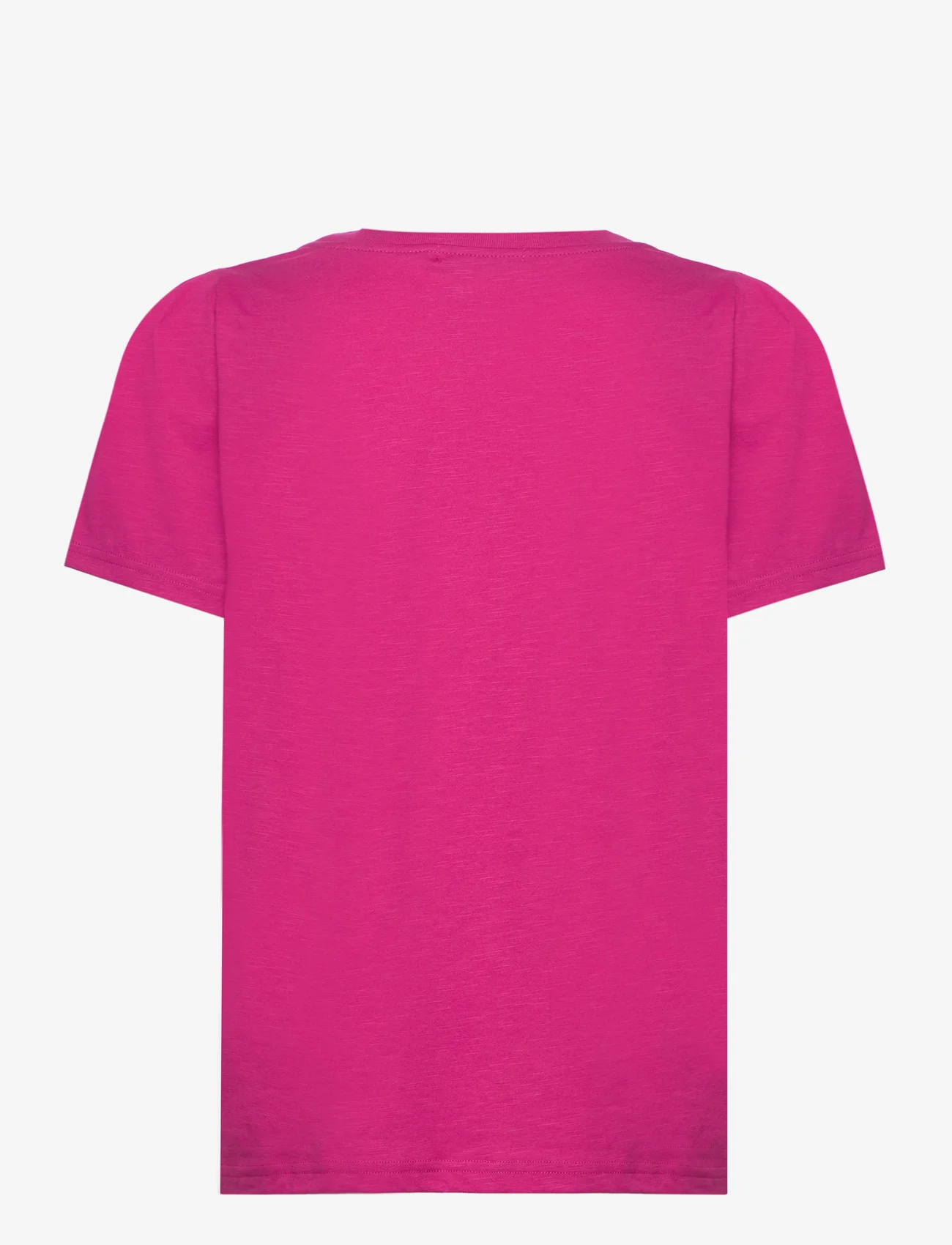Coster Copenhagen - T-shirt with pleats - t-skjorter - berry - 1