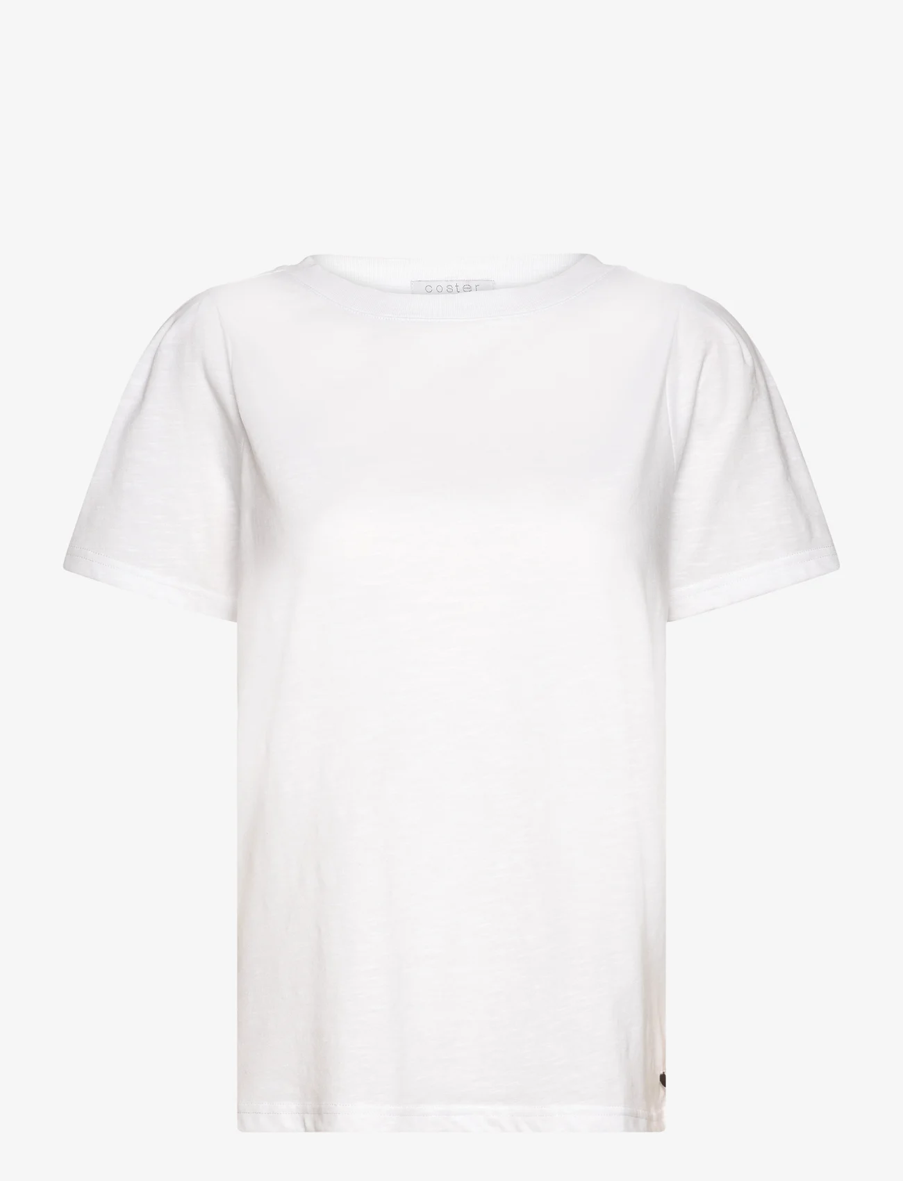 Coster Copenhagen - T-shirt with pleats - t-skjorter - white - 0